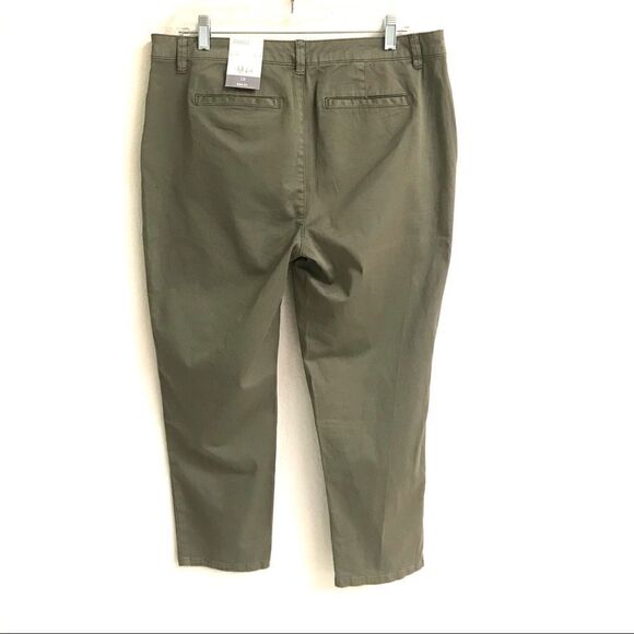 Style & Co olive ankle cropped chinos 12 New - Picture 2 of 7